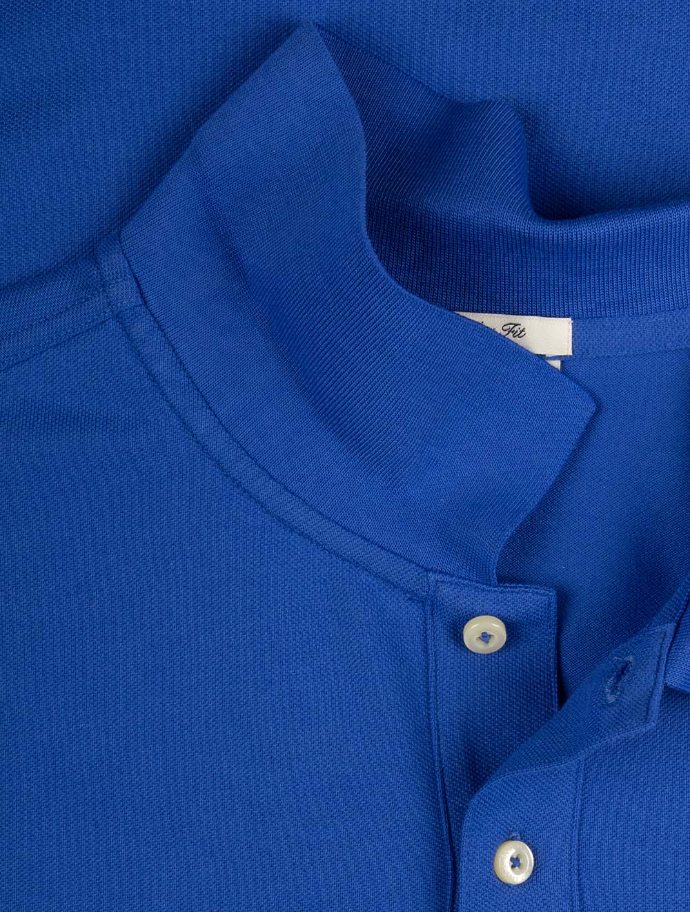 Regular Shield Short-Sleeve Piqué Polo Royal Blue