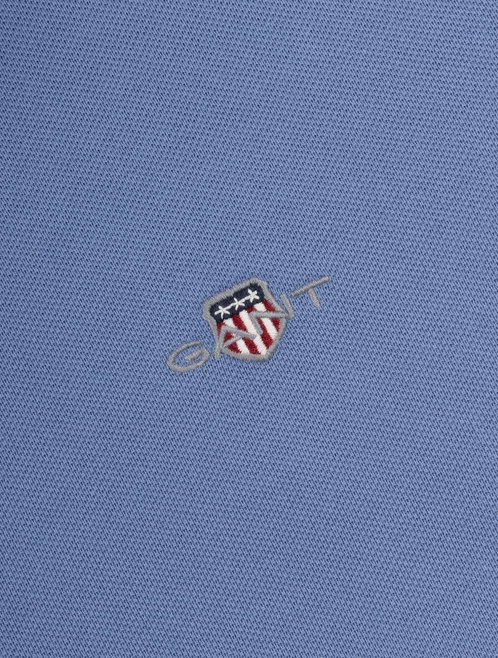Regular Shield Piqué Polo Faded Denim