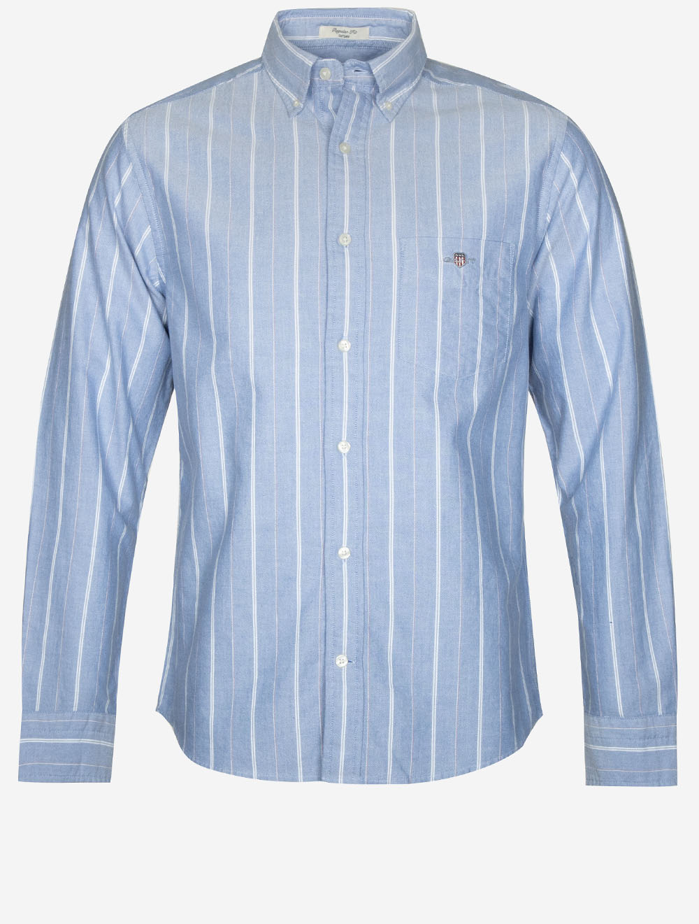 Regular Fit Striped Classic Oxford Shirt Rich Blue
