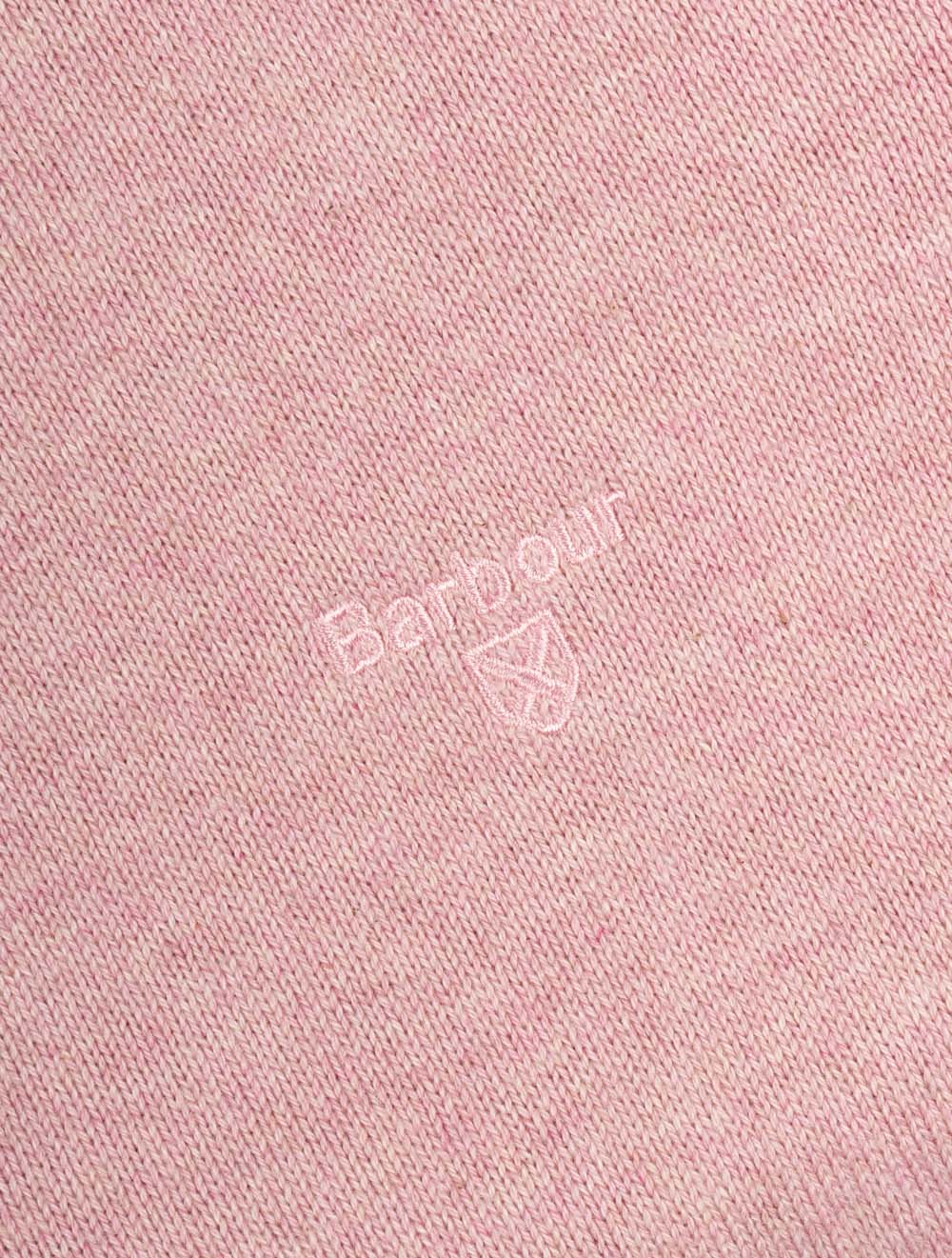 Cotton Half-Zip Sweater Pink