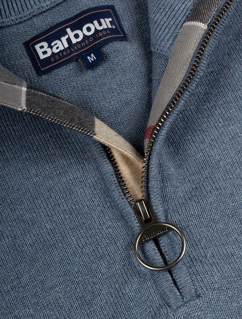 Cotton Half-Zip Sweater Dusk Blue