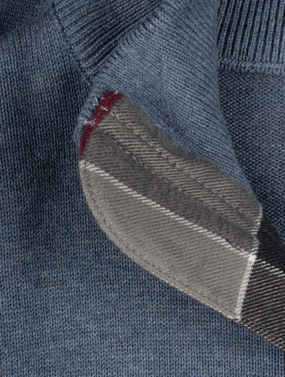 Cotton Half-Zip Sweater Dusk Blue