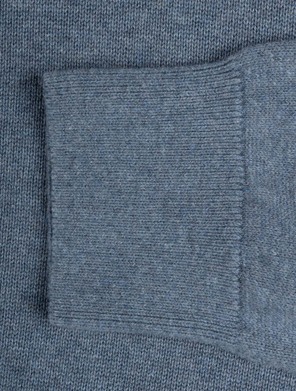 Cotton Half-Zip Sweater Dusk Blue