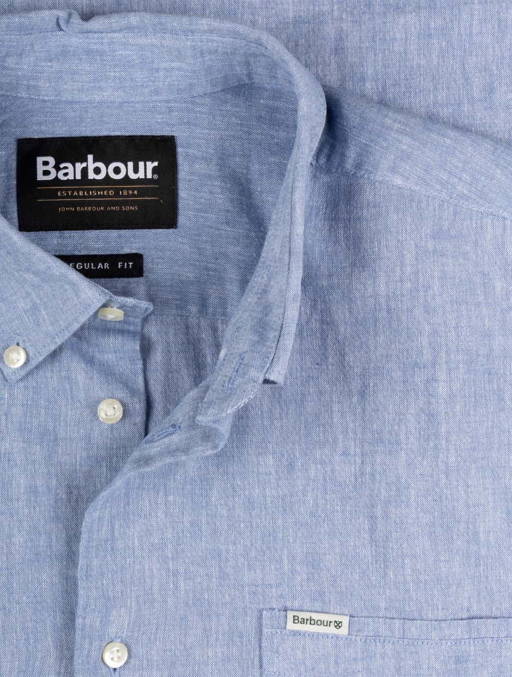 Nelson Linen Blend Shirt Blue