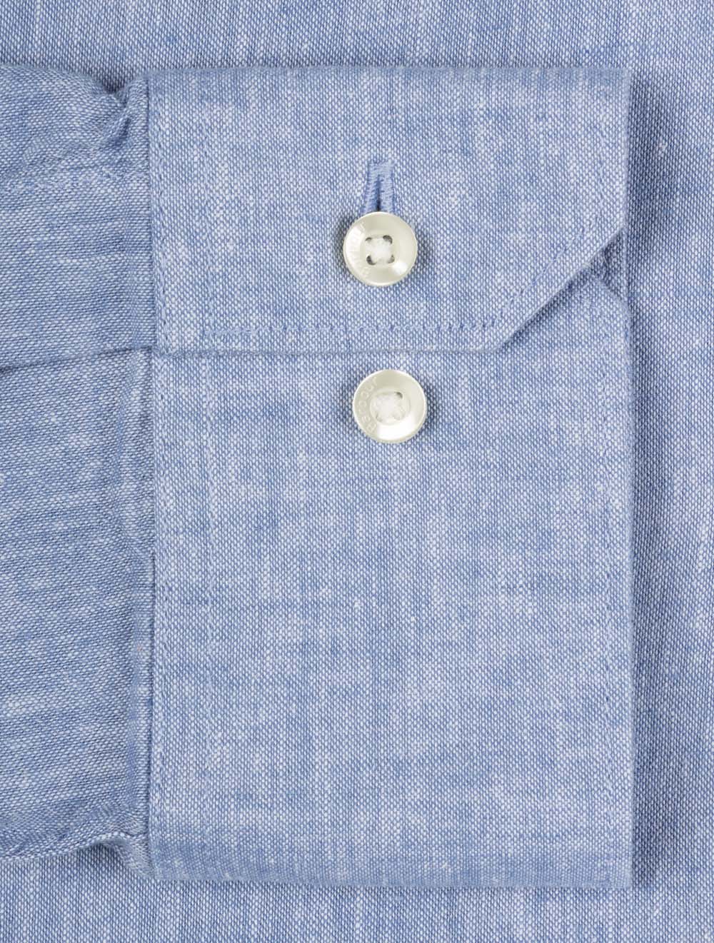 Nelson Linen Blend Shirt Blue