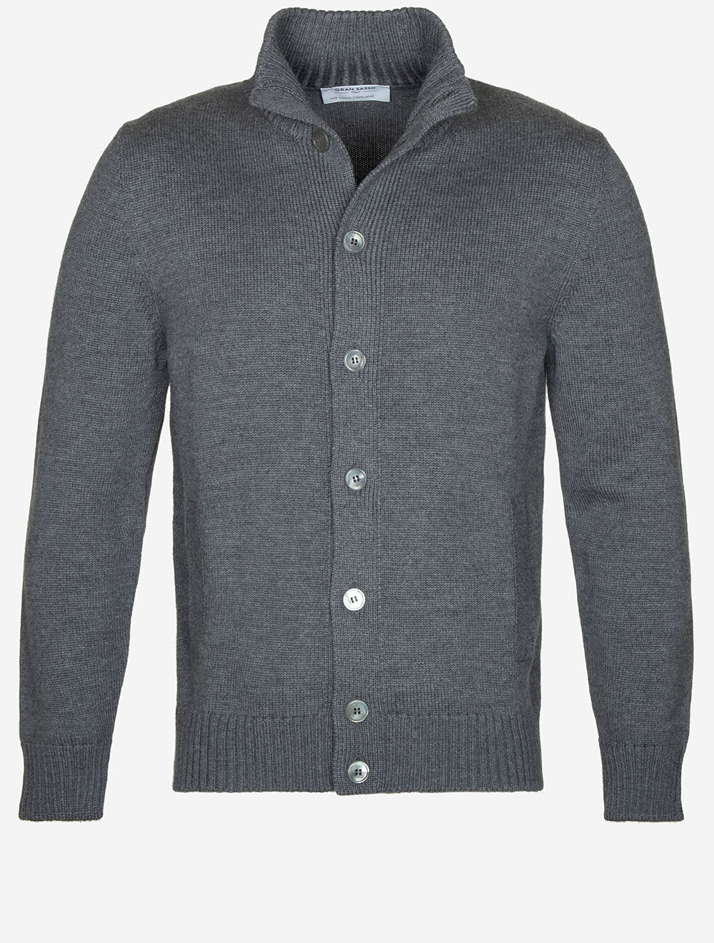 Gilet boutonné gris