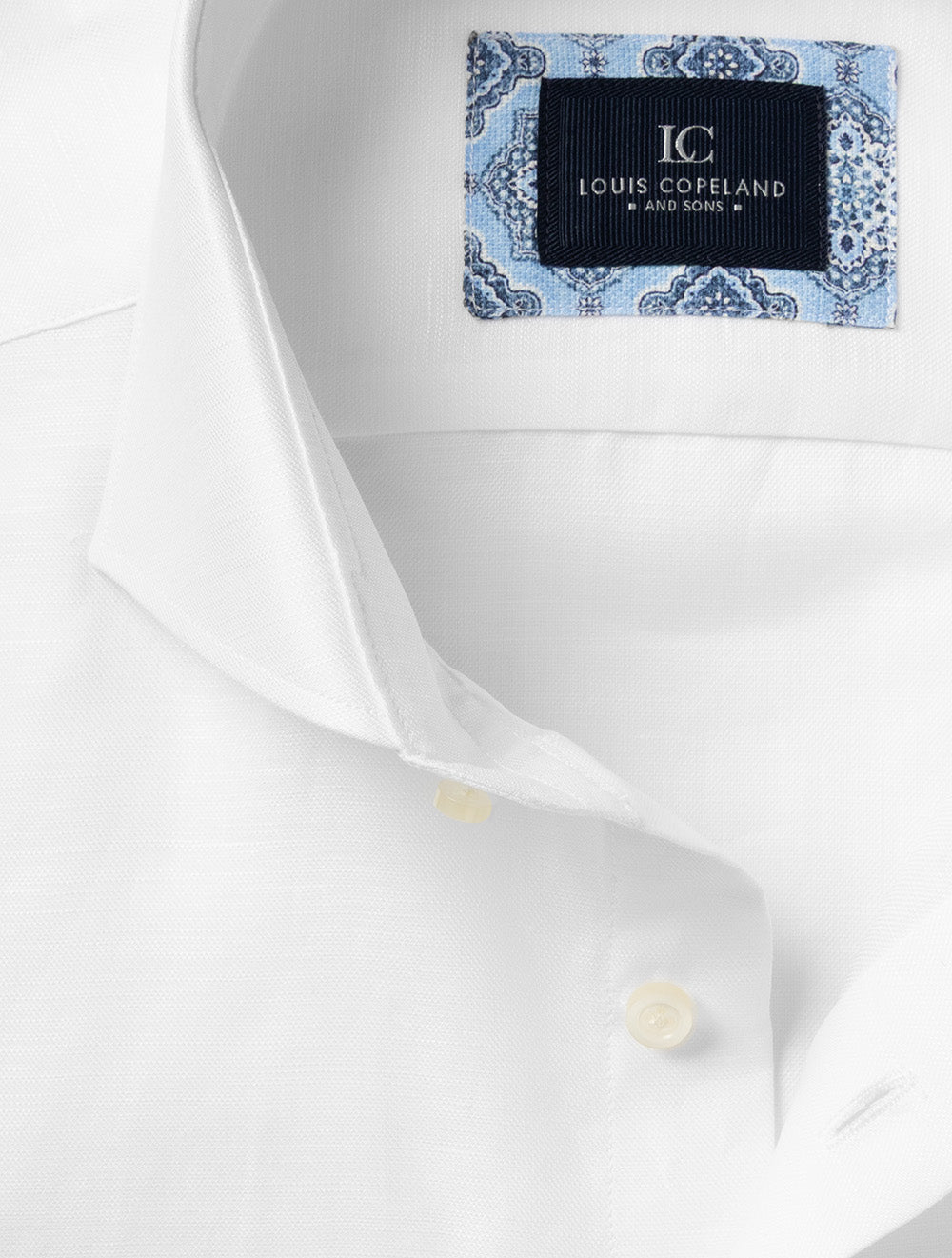 Cotton Linen Plain Shirt White