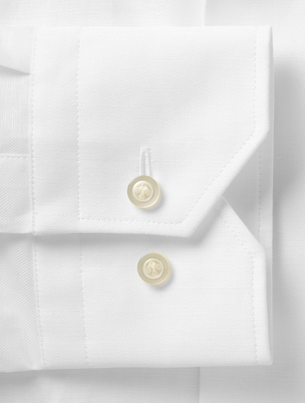 Cotton Linen Plain Shirt White