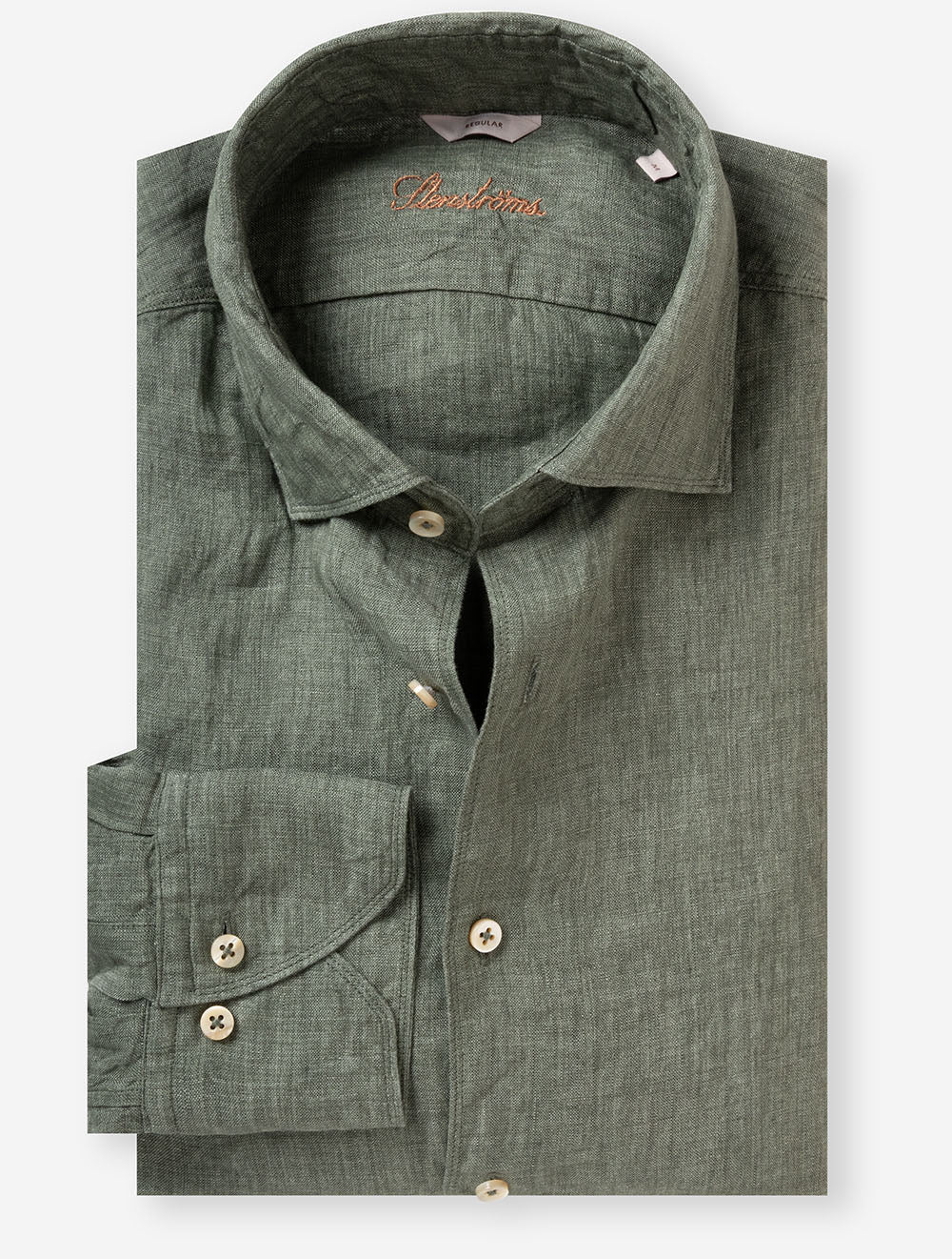 Regular Linen Shirt Green