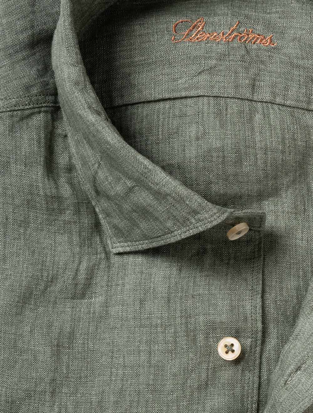 Regular Linen Shirt Green
