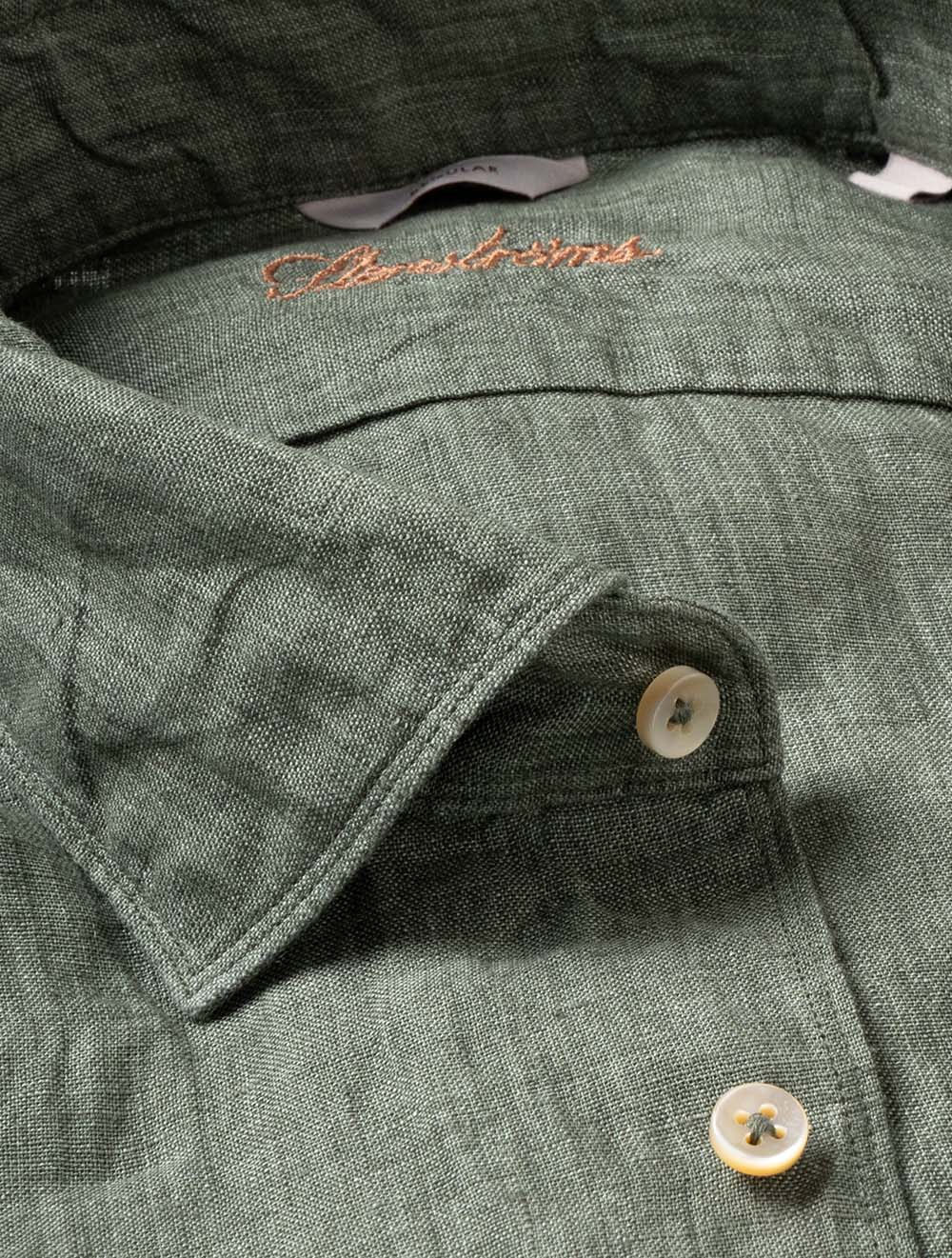 Regular Linen Shirt Green
