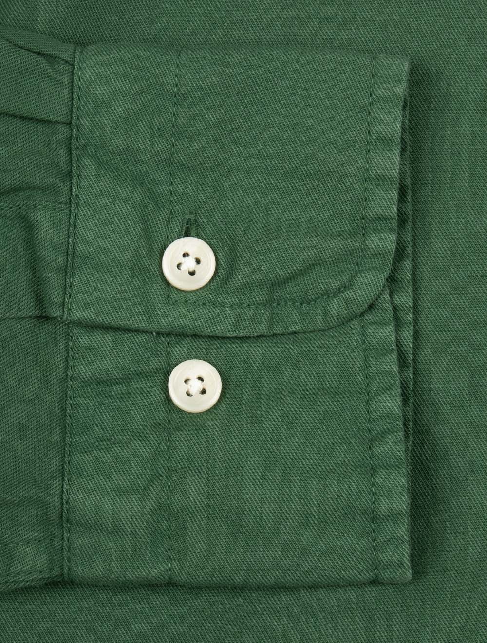 Regular Fit Dyed Twill Shirt Forest Green