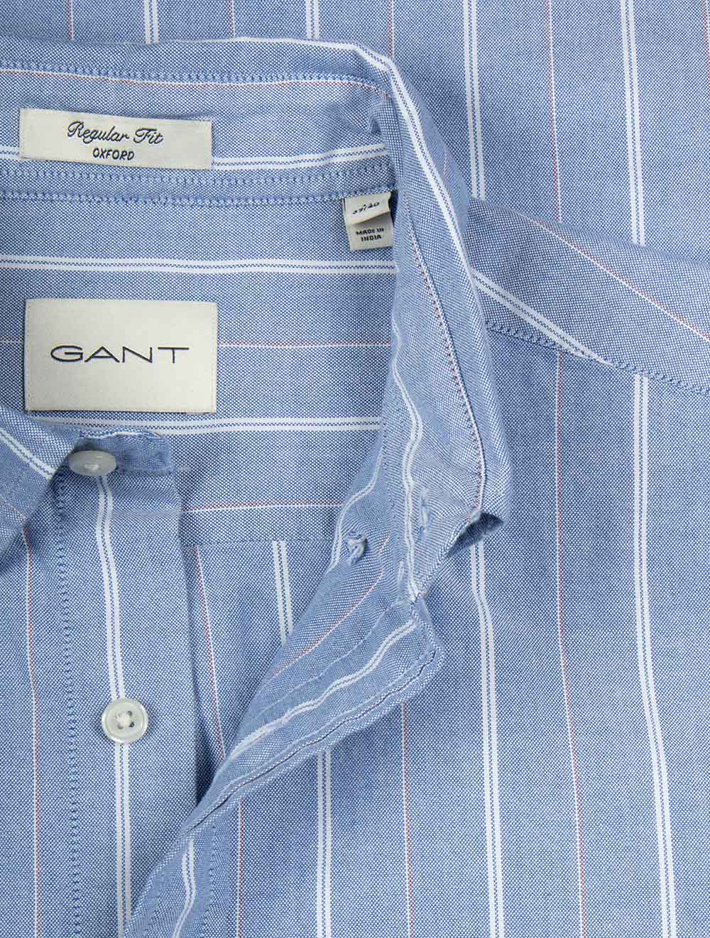 Regular Fit Striped Classic Oxford Shirt Rich Blue
