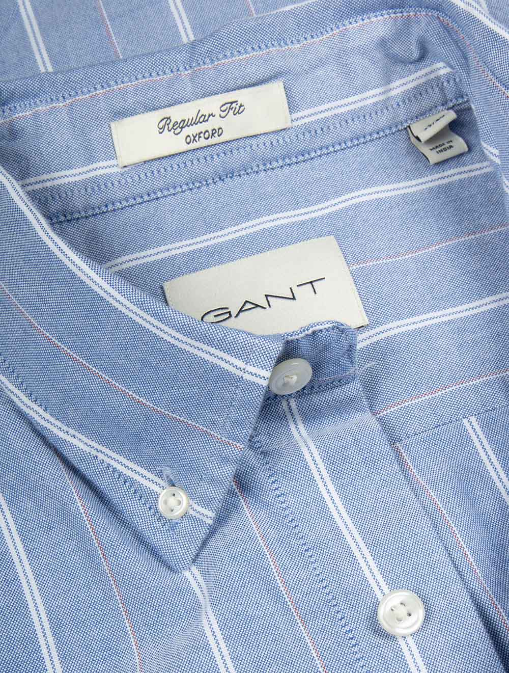 Regular Fit Striped Classic Oxford Shirt Rich Blue