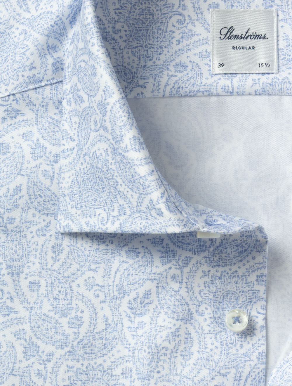 Regular Paisley Pattern Shirt Blue