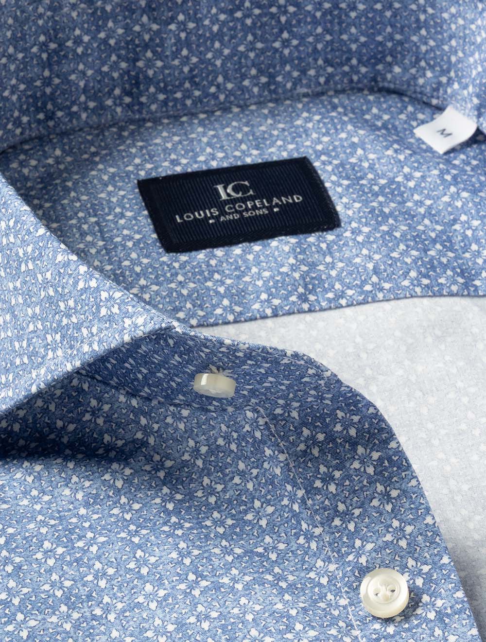 Geometric Pattern Casual Shirt Blue