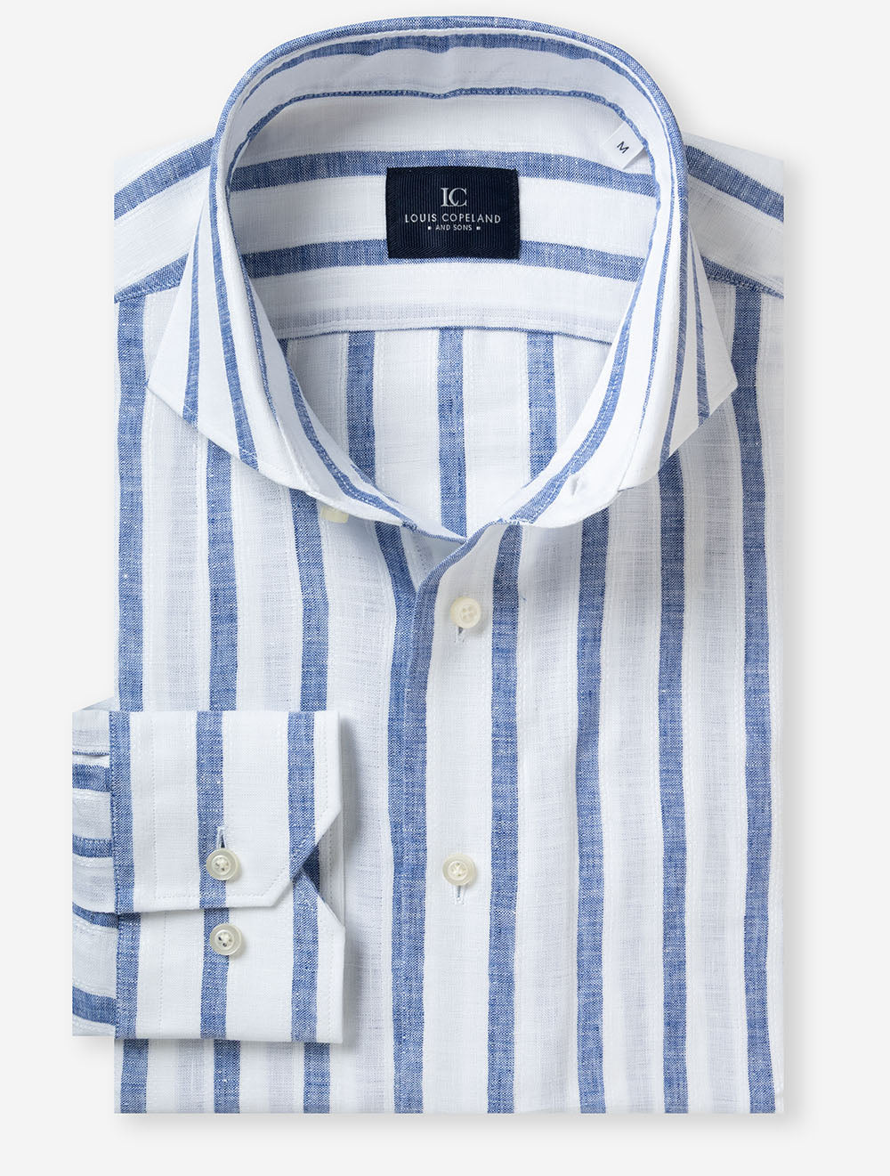 Stripe Linen Casual Shirt White