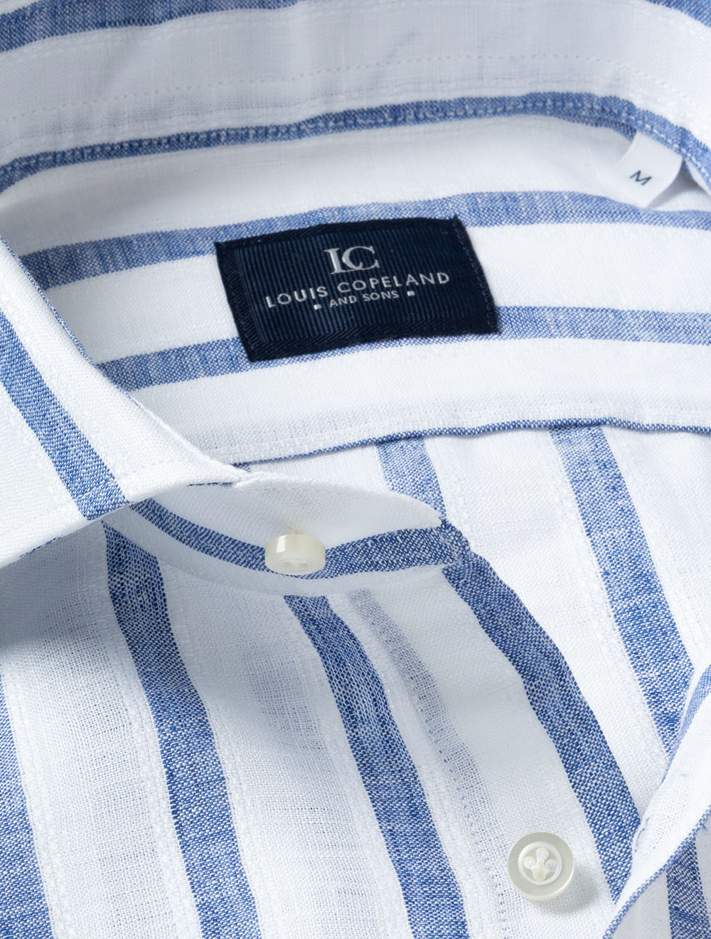 Stripe Linen Casual Shirt White