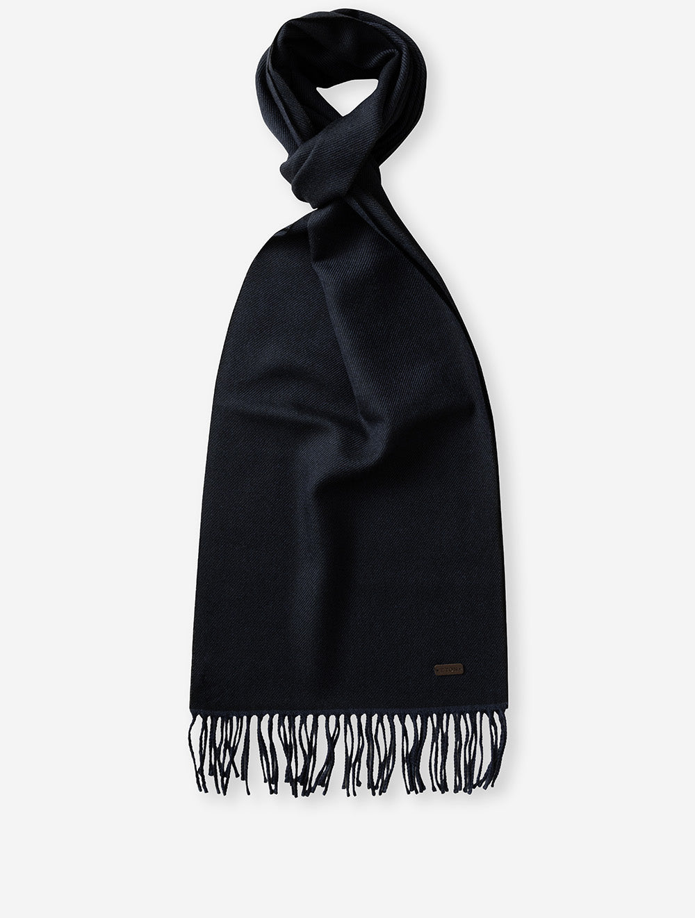 Twill Merino Wool Scarf Navy