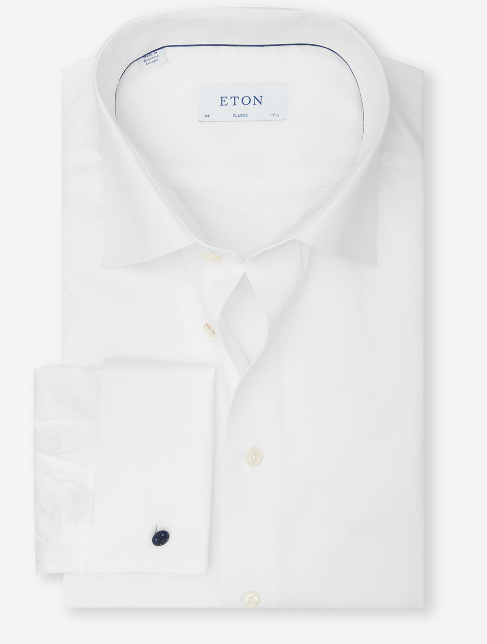 Classic Fit Cotton Double Cuff Signature Shirt White
