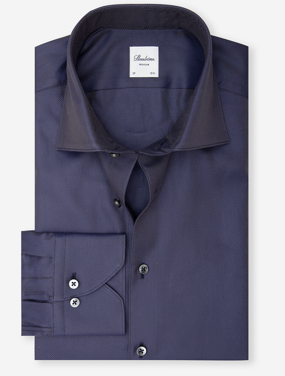 Chemise en sergé classique bleu marine