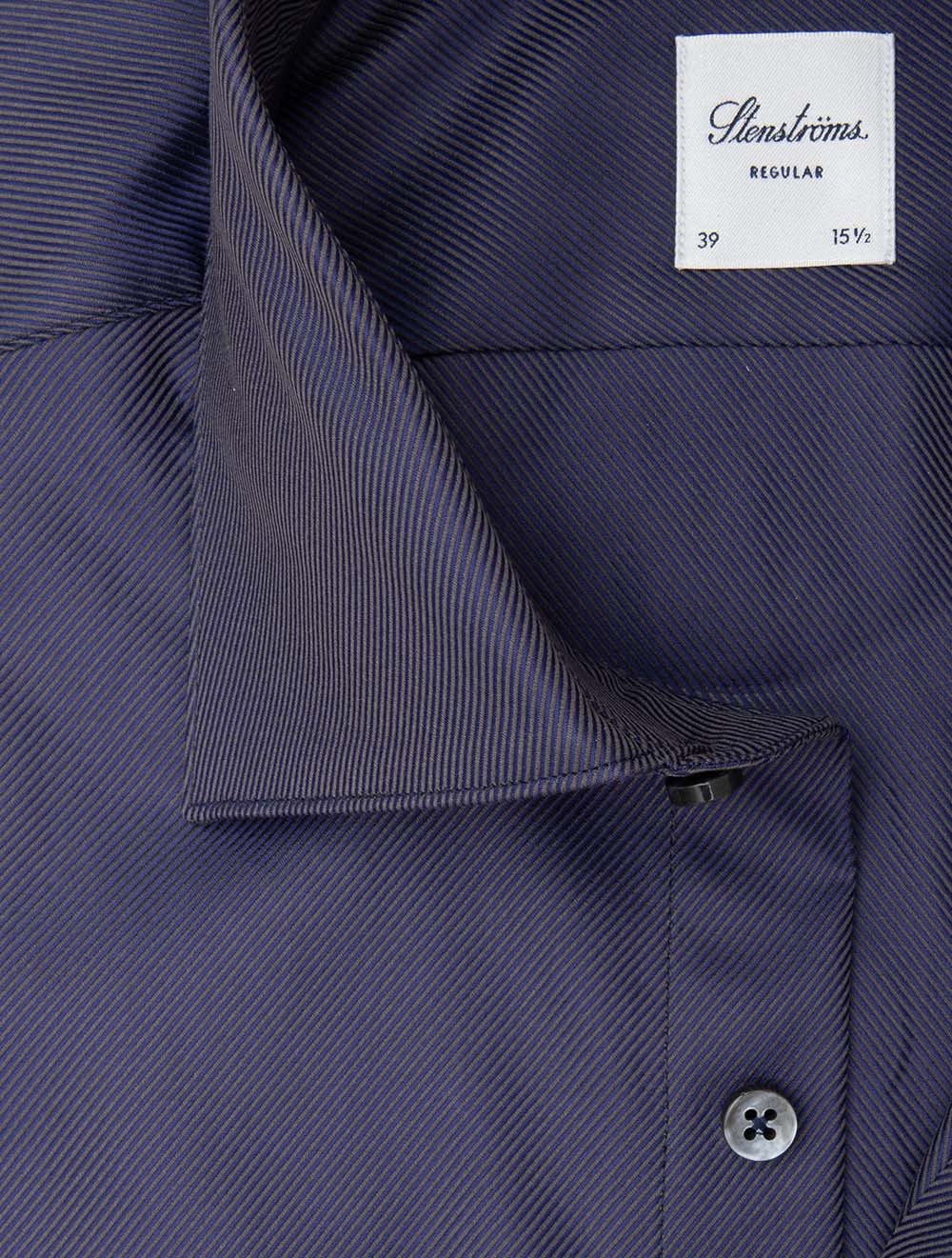 Chemise en sergé classique bleu marine