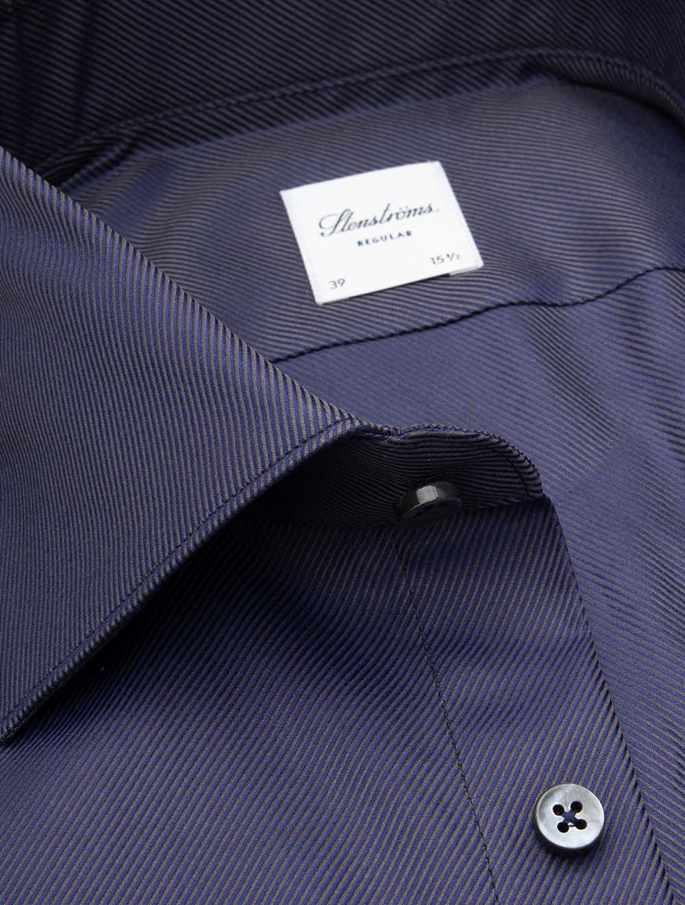 Chemise en sergé classique bleu marine