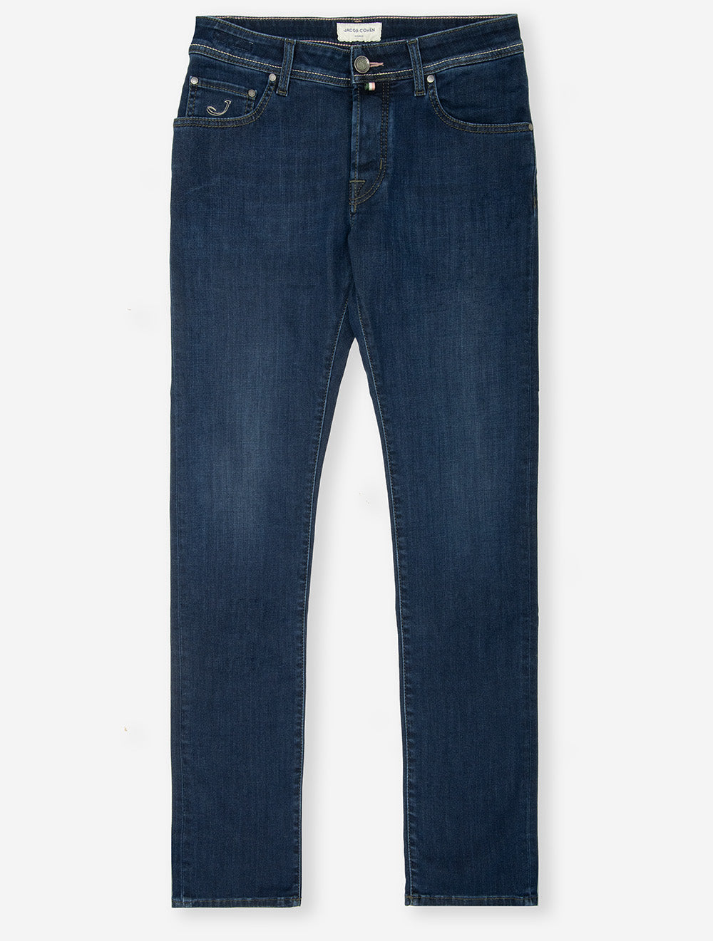 Nick Slim Fit Jeans Denim Striped Badge Blue