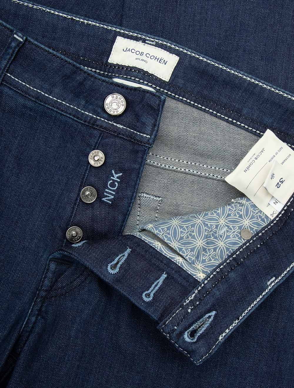 Nick Slim Fit Denim DE Badge Jeans Navy