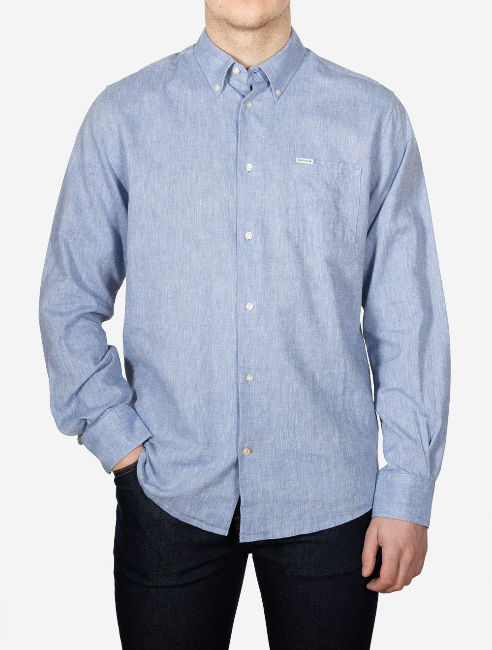 Nelson Linen Blend Shirt Blue