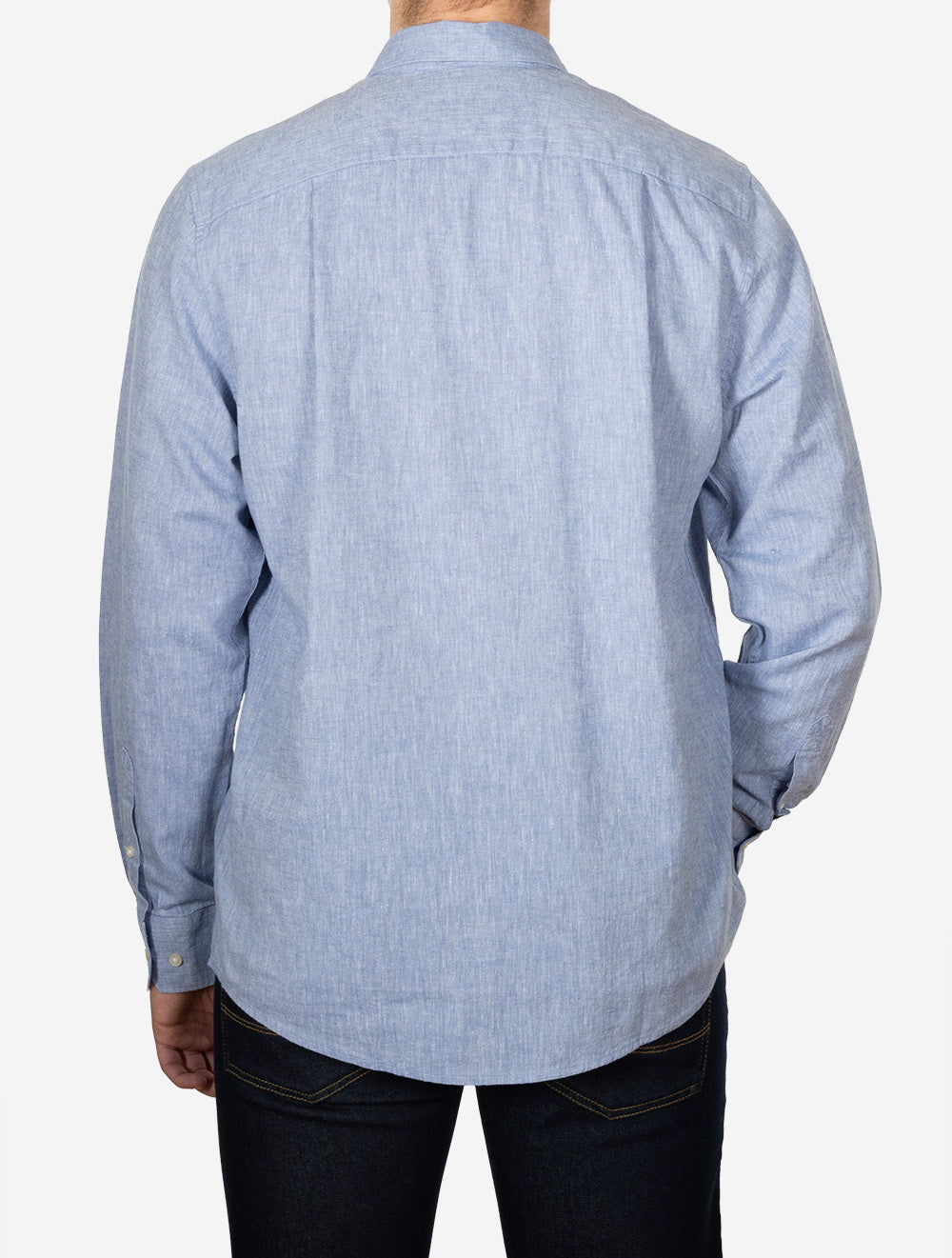 Nelson Linen Blend Shirt Blue