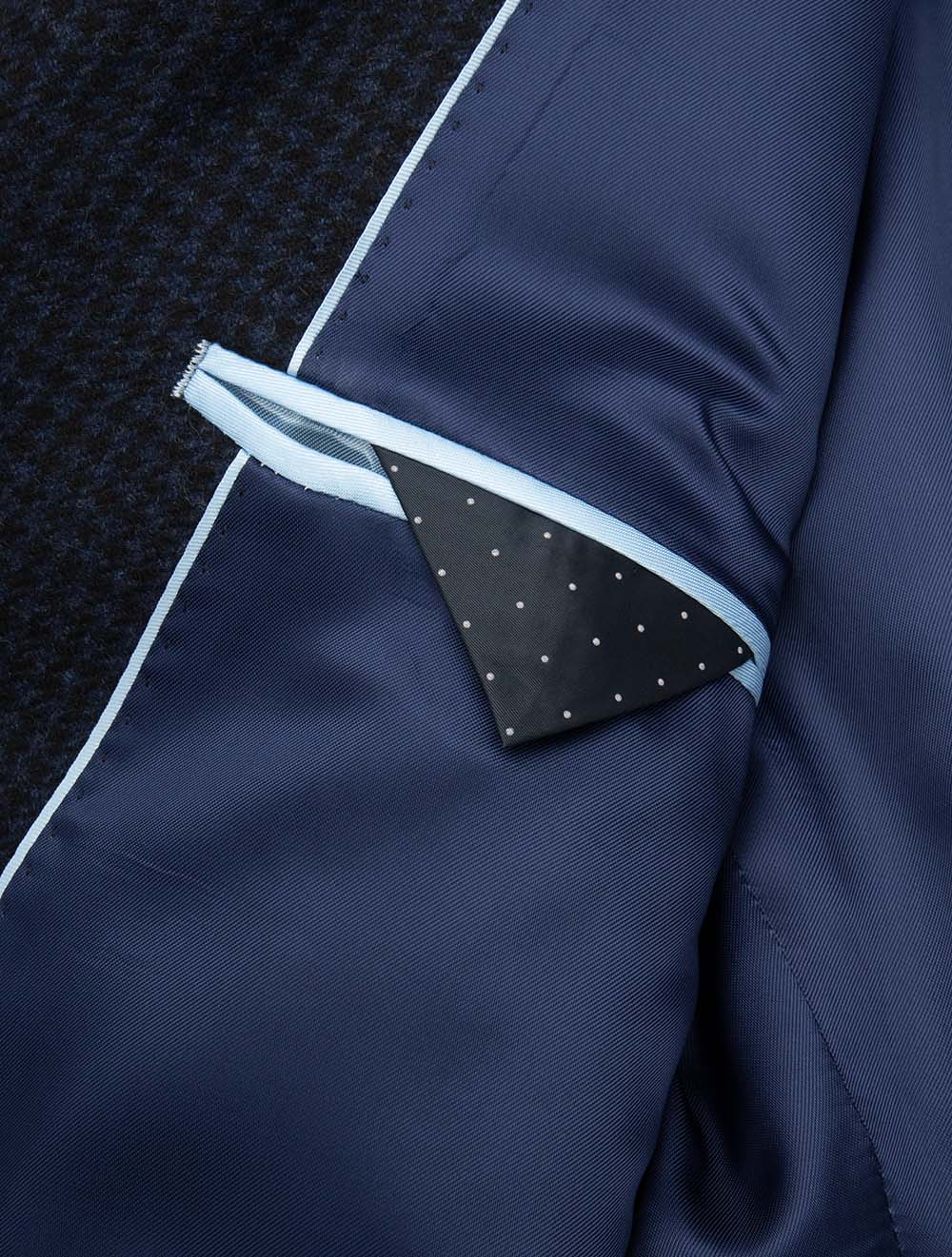 Houndstooth Jacket Navy