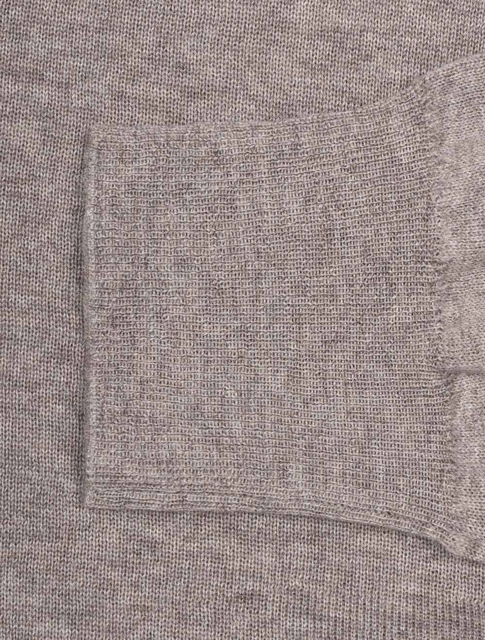 Canali Pure Wool Half Zip Knit Beige