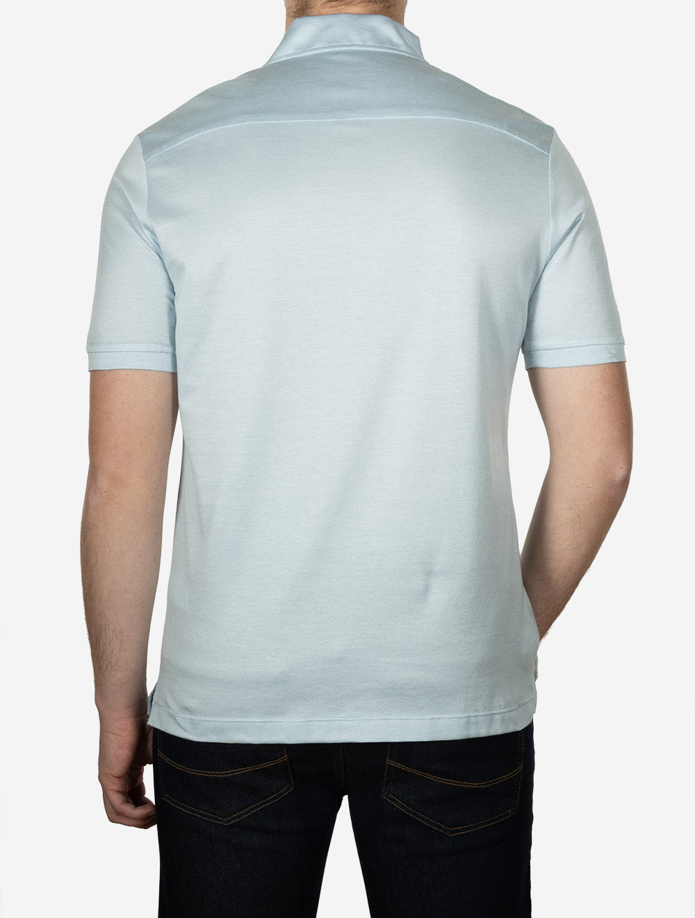 Short Sleeve Polo Shirt Aqua