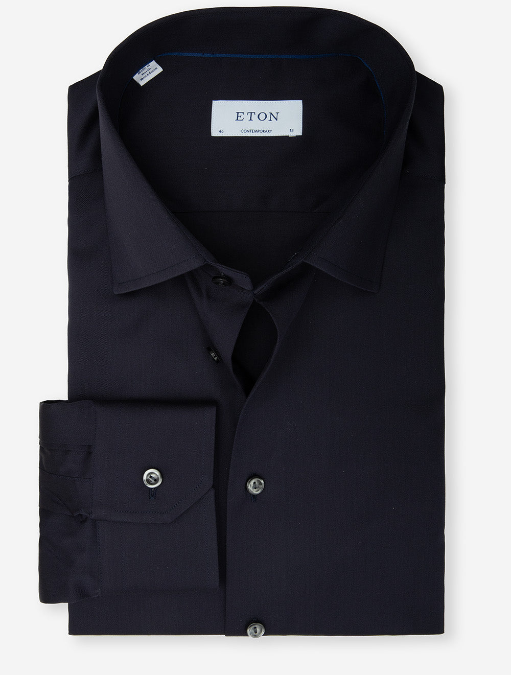 Contemporary Fit Business Plain Shirt Navy