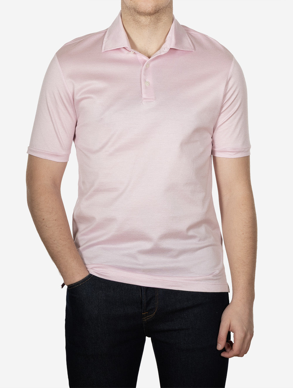 Short Sleeve Polo Shirt Pink