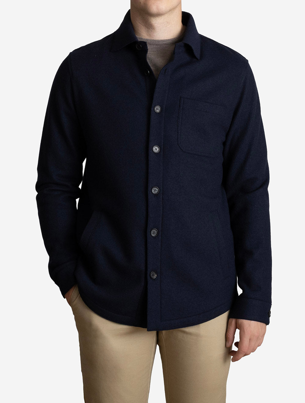 Solferino Edge Overshirt Navy