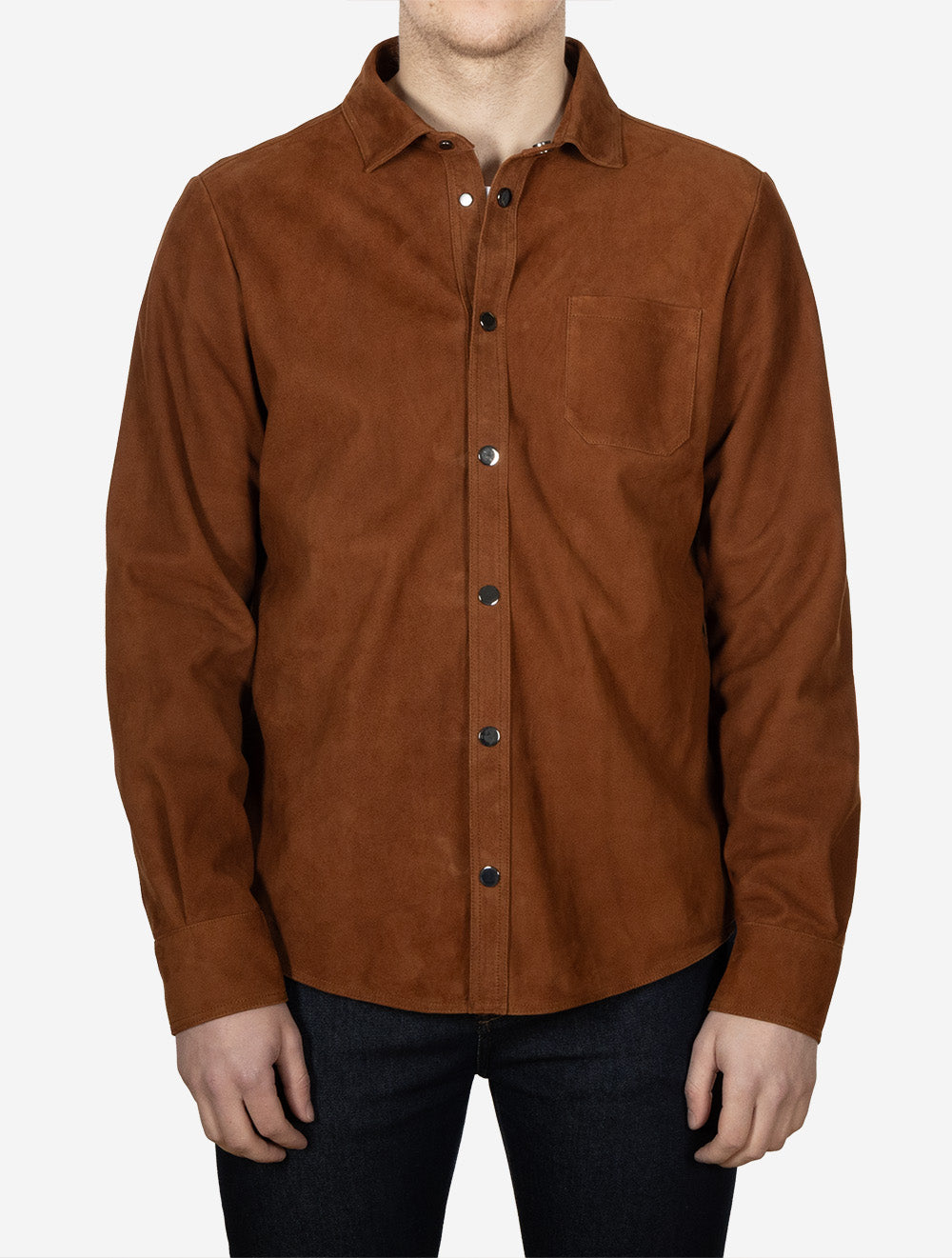 Light Leather Overshirt Sequoia