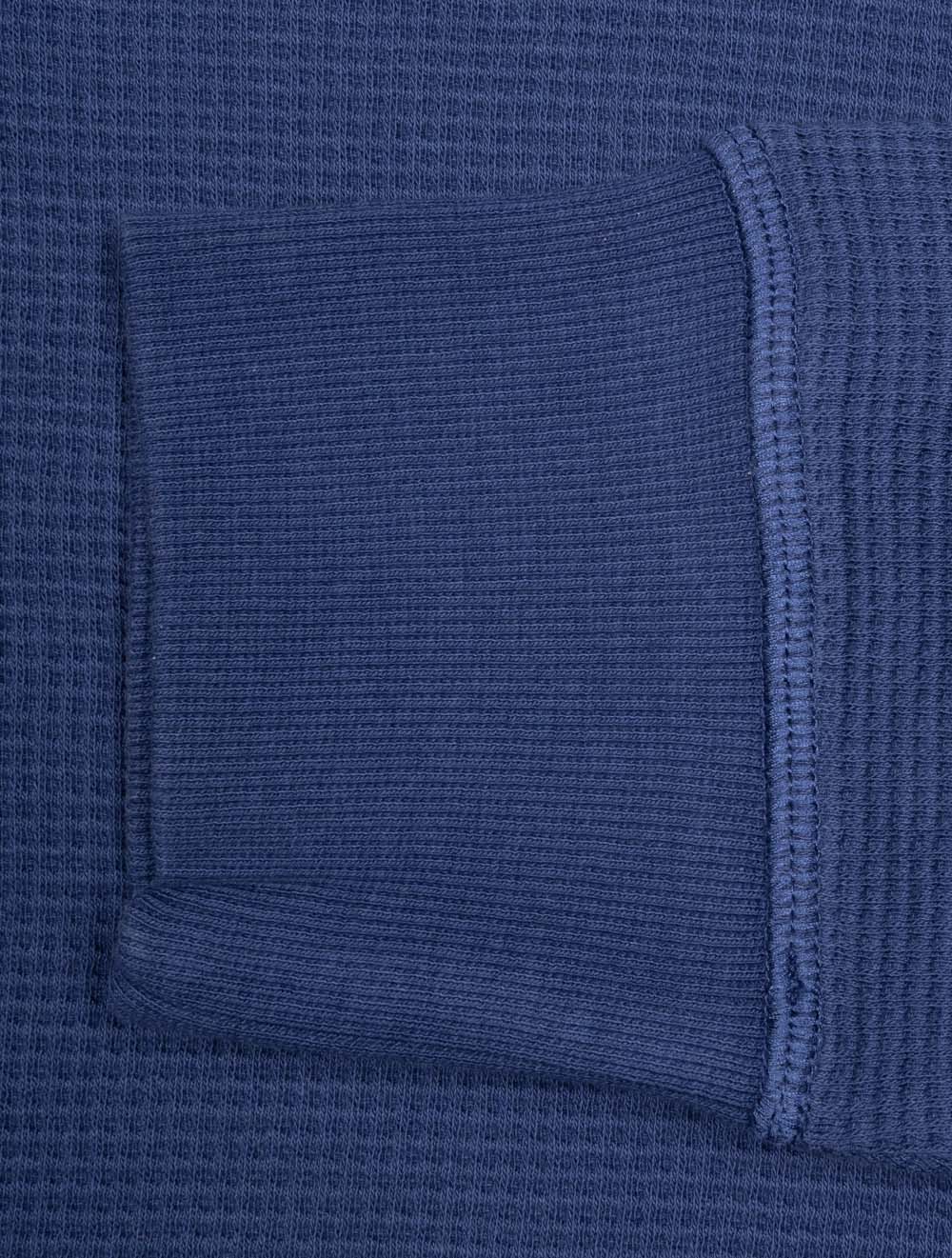 Waffle Texture Hoodie Persian Blue