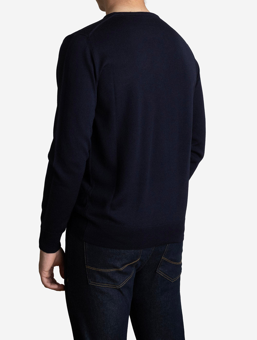 Merino Wool Crew Neck Navy
