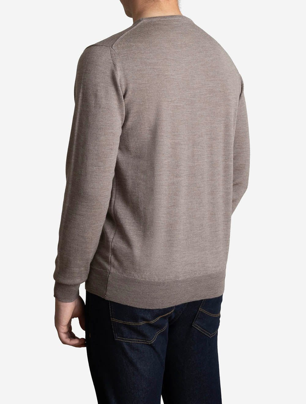 Merino Wool Crew Neck Brown