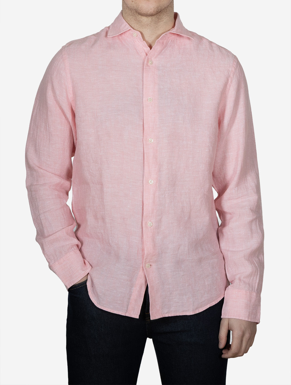 Regular Linen Shirt Pink