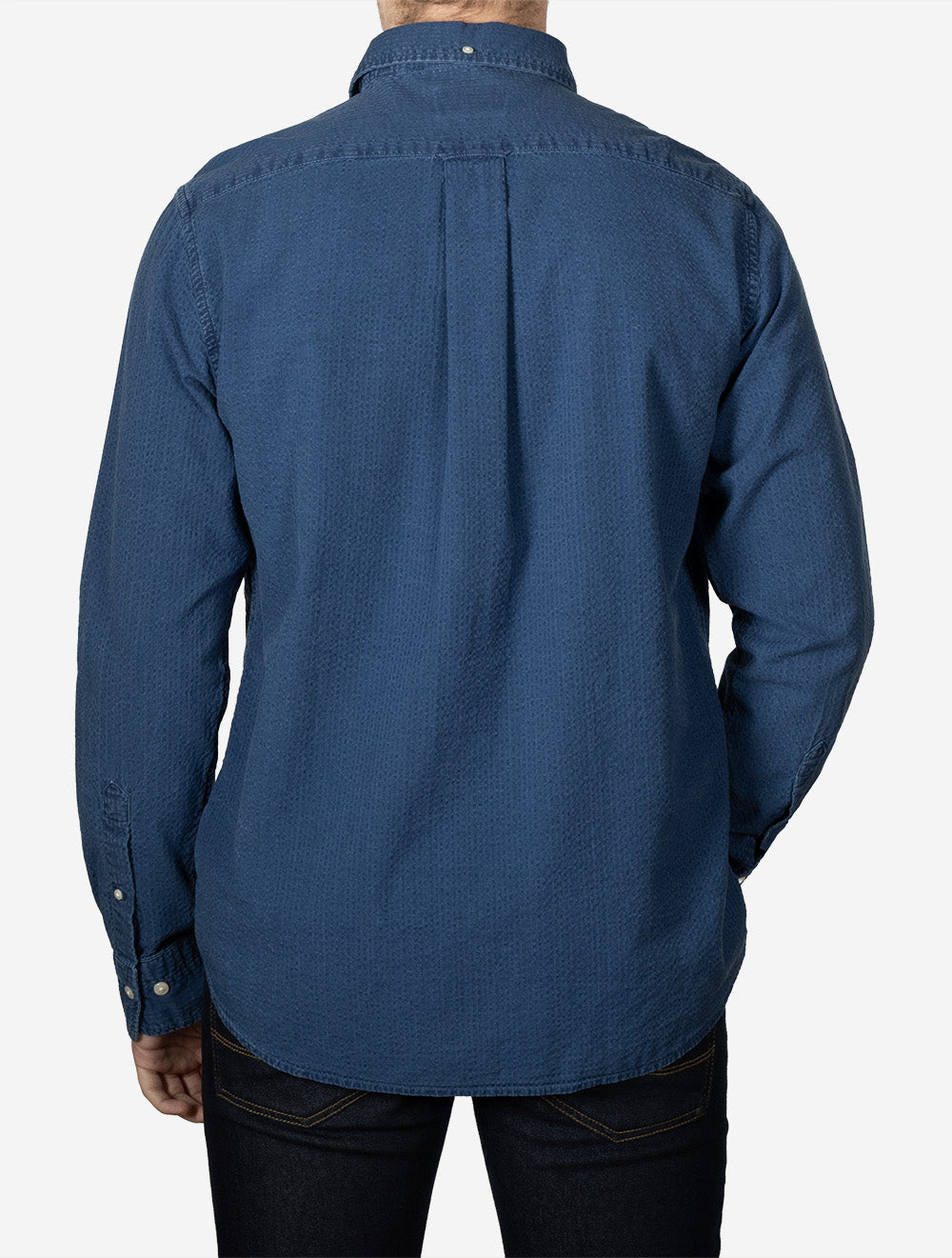 Indigo Seersucker Shirt Dark Indigo