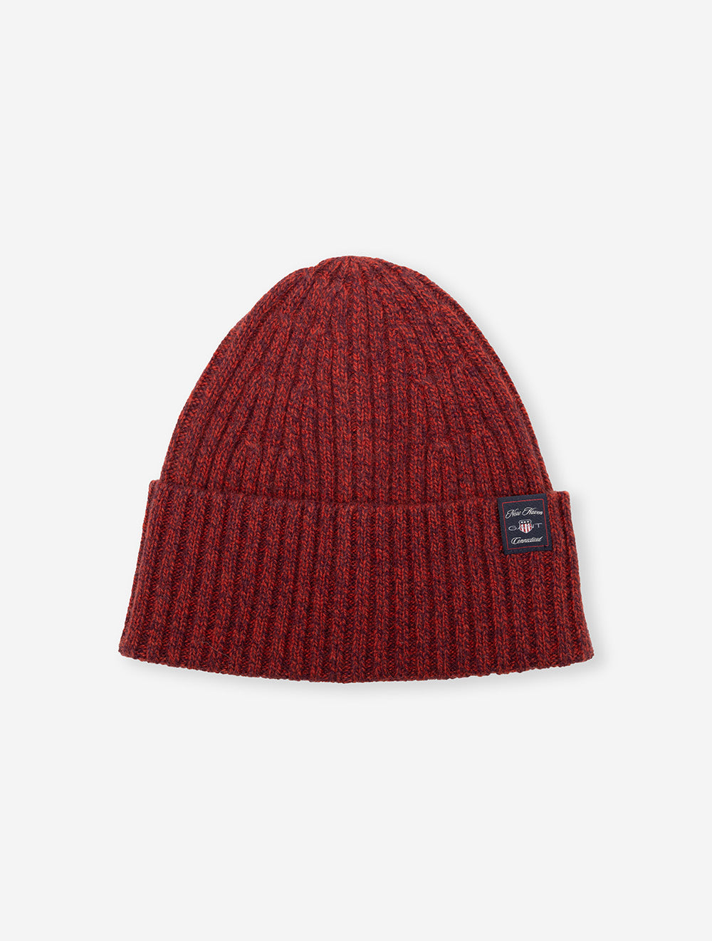 Wool Blend Mouliné Beanie Plumped Red