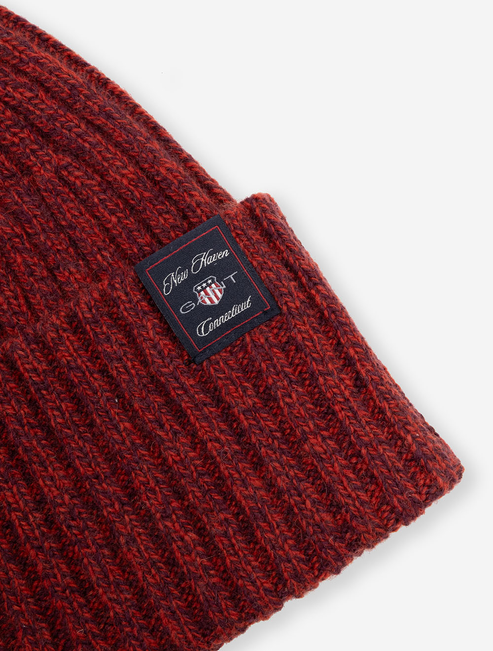 Wool Blend Mouliné Beanie Plumped Red