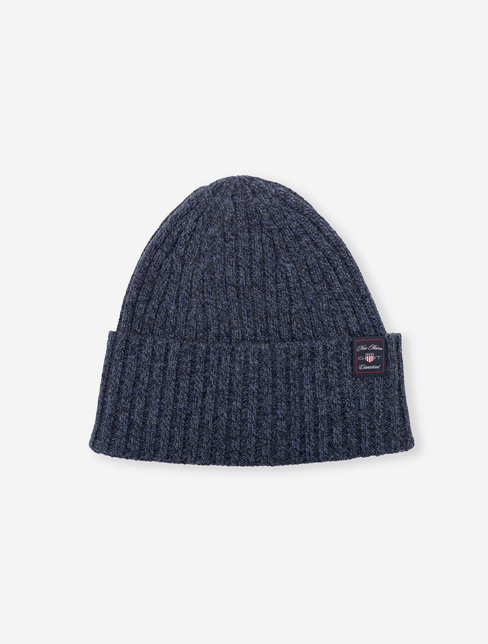 Wool Blend Mouliné Beanie Dark Navy