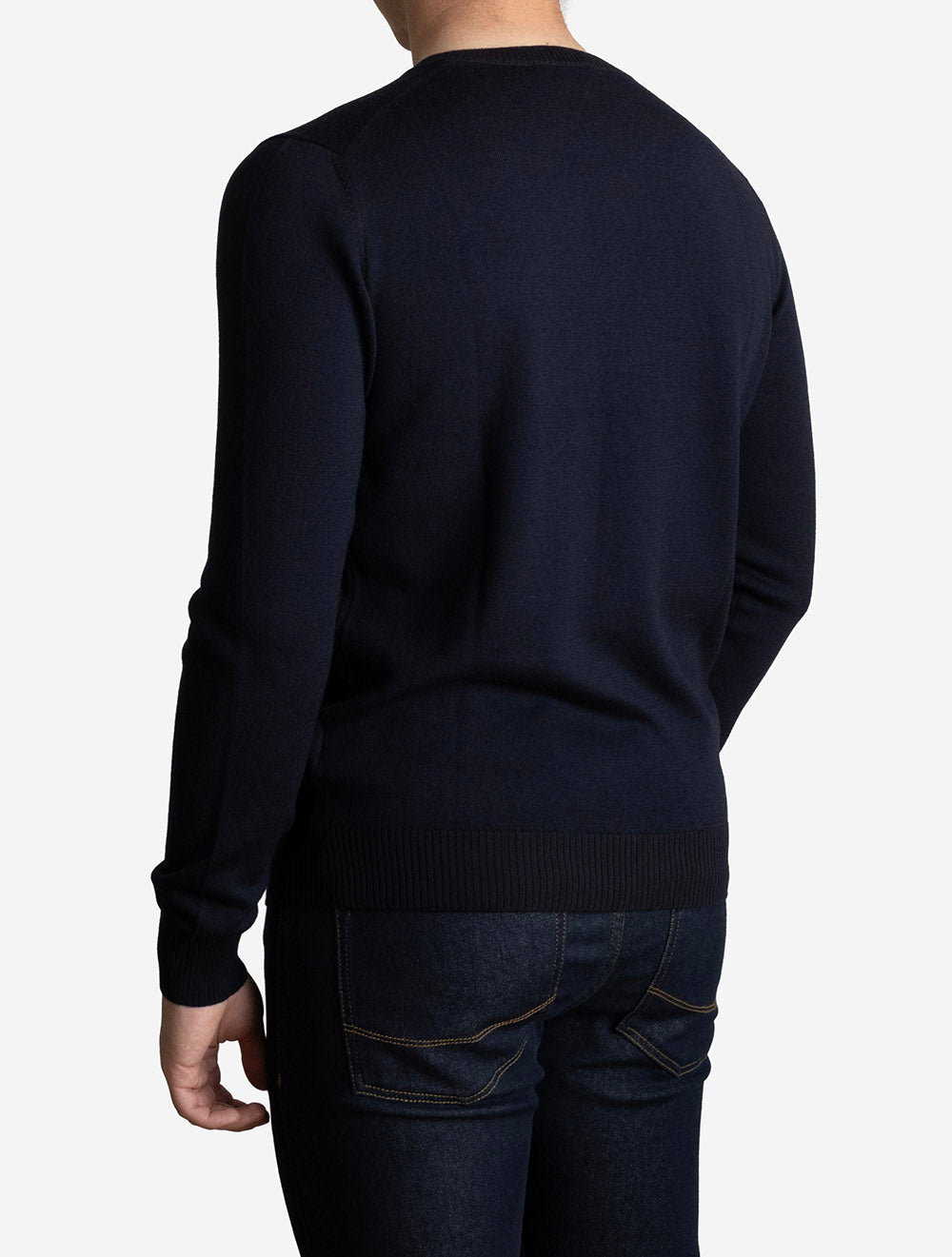 Crew Neck Knit Jumper Navy