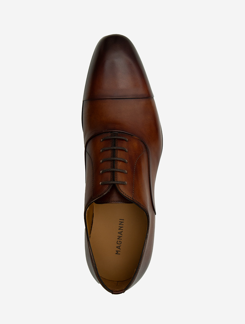 Magnanni Toe Cap Shoe Cognac Luxury Oxford Shoes at Louis