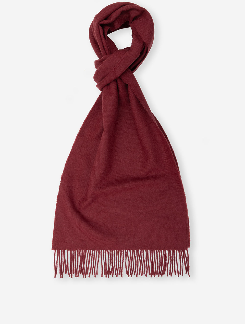 Écharpe en laine rouge duveteuse
