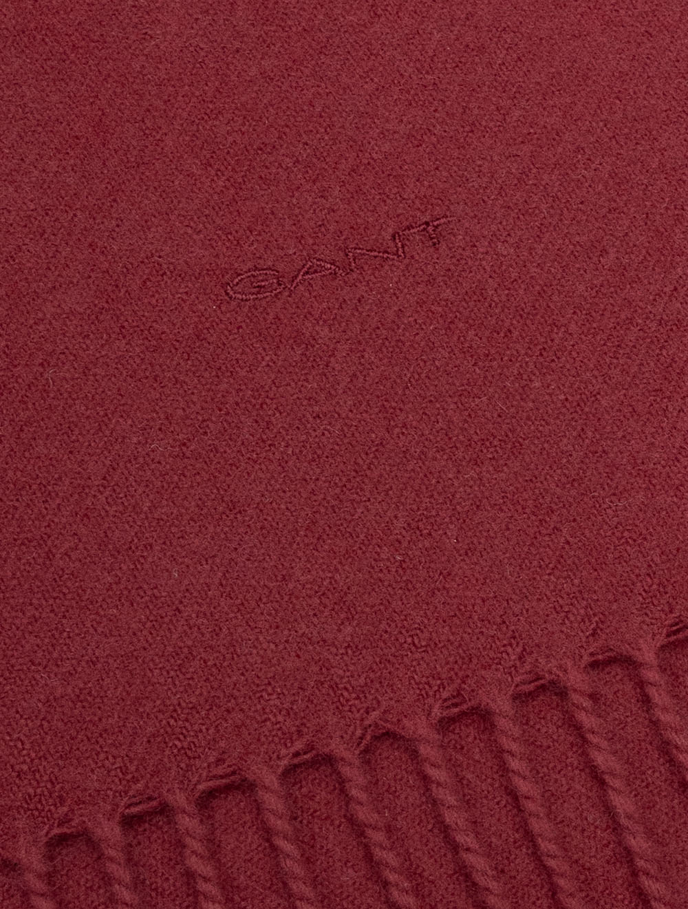 Écharpe en laine rouge duveteuse